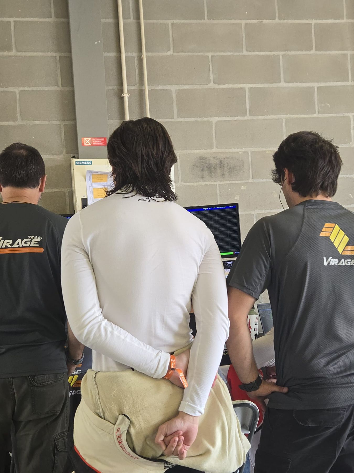 In the Team Virage garage