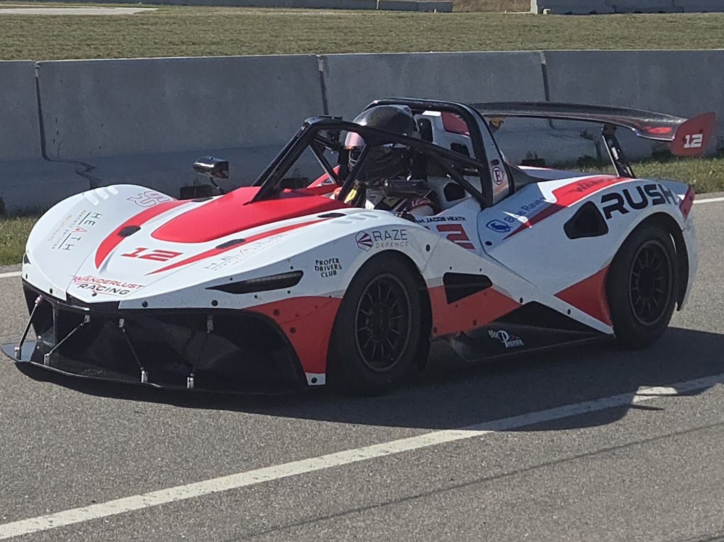 The #12 in pit lane