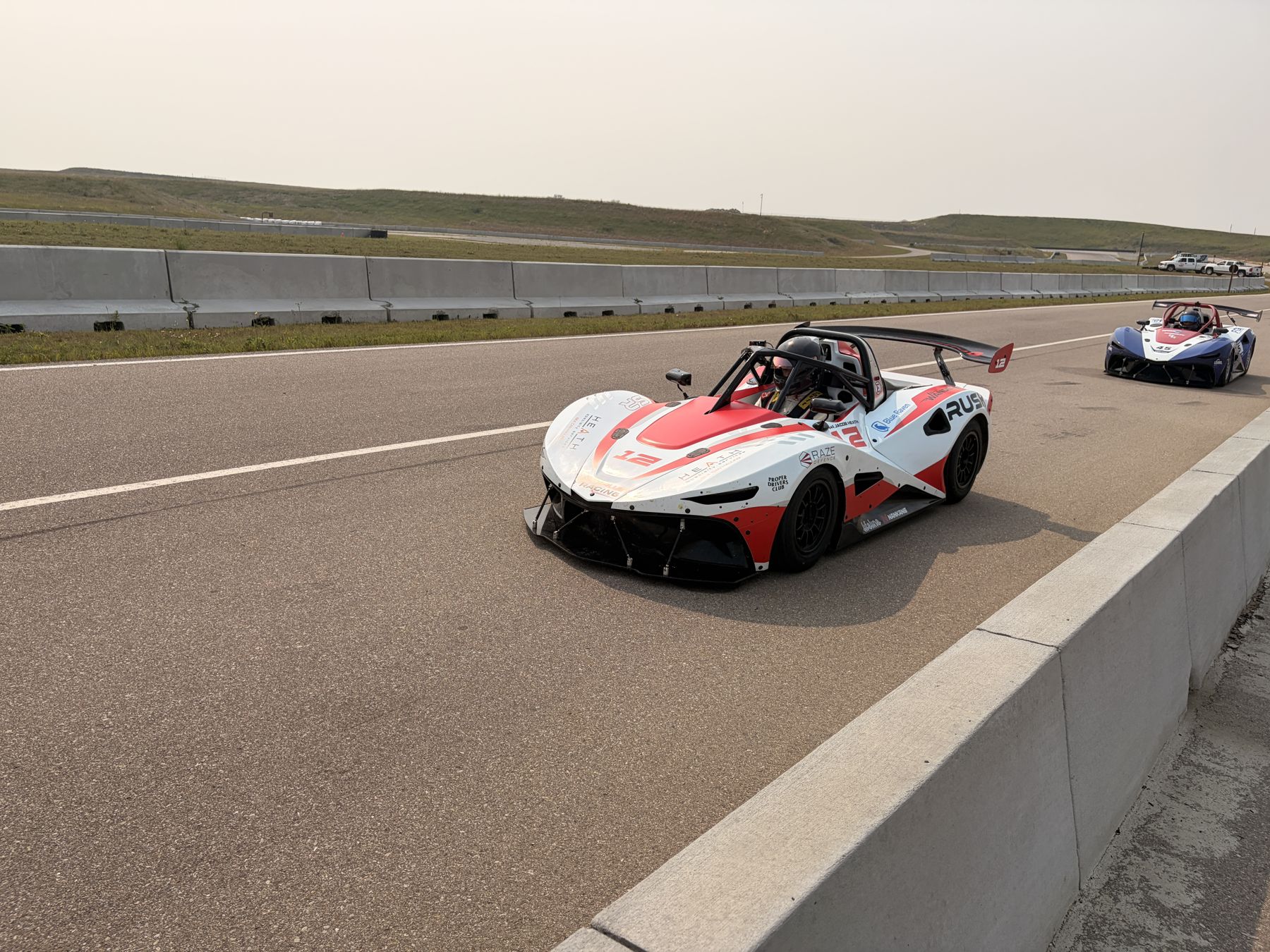 Heading out on track